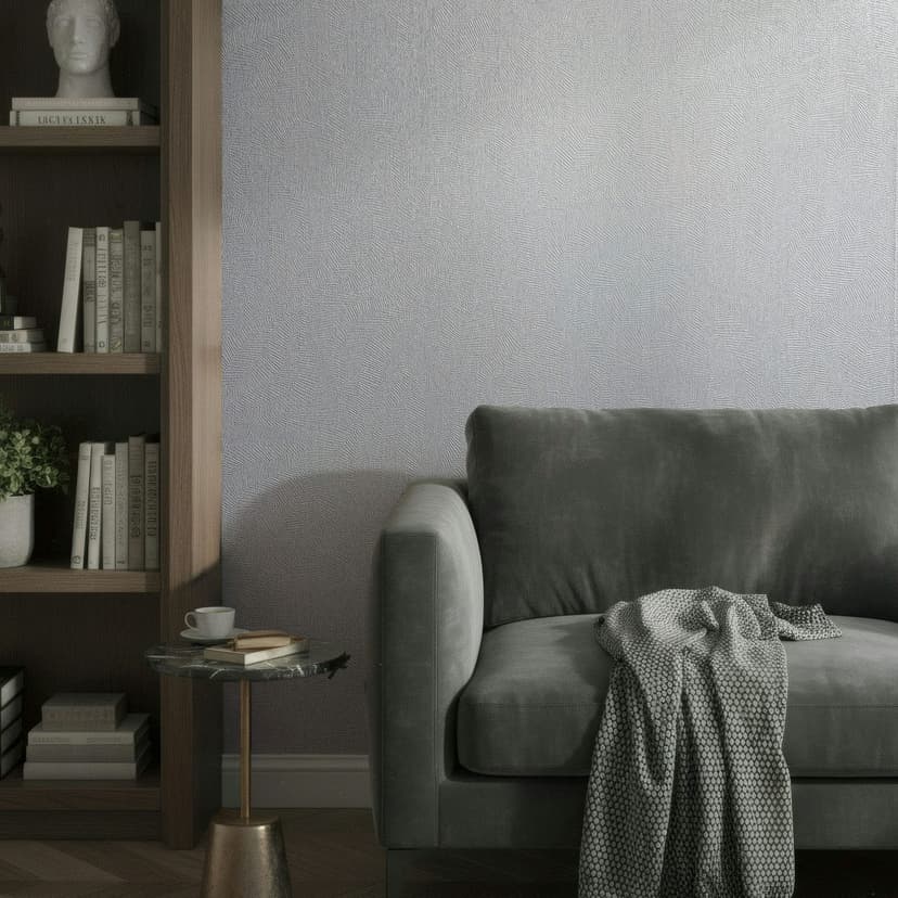Carta da parati in tessuto non tessuto effetto intonaco tinta unita opaca in grigio