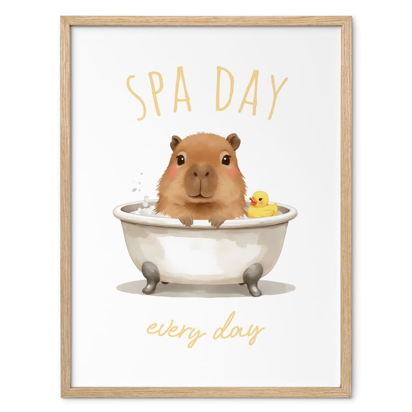 Poster per bambini - Giornata di benessere con i capibara