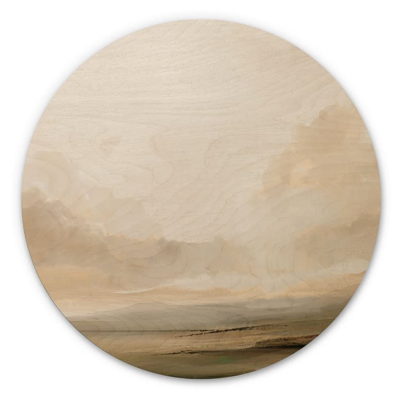 Stampa su legno Nuvole nel cielo - Hobday