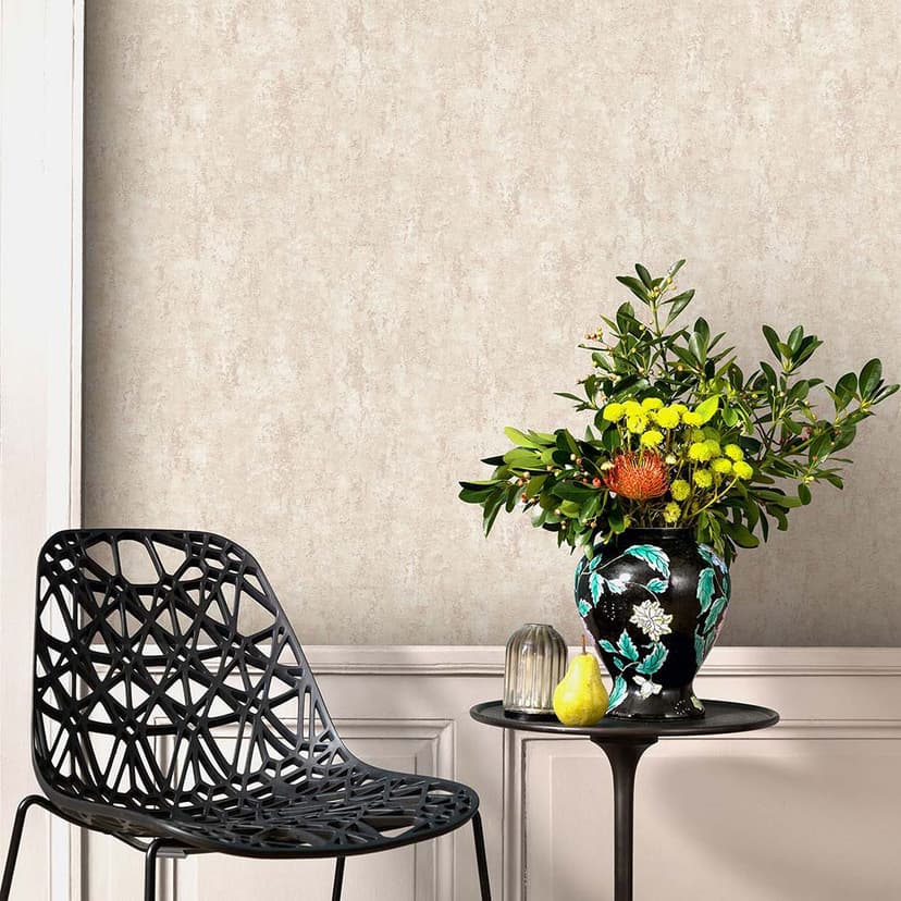 Carta da parati effetto metallo, carta da parati metallica Fashion for Walls 4 di Guido Maria Kretschmer beige