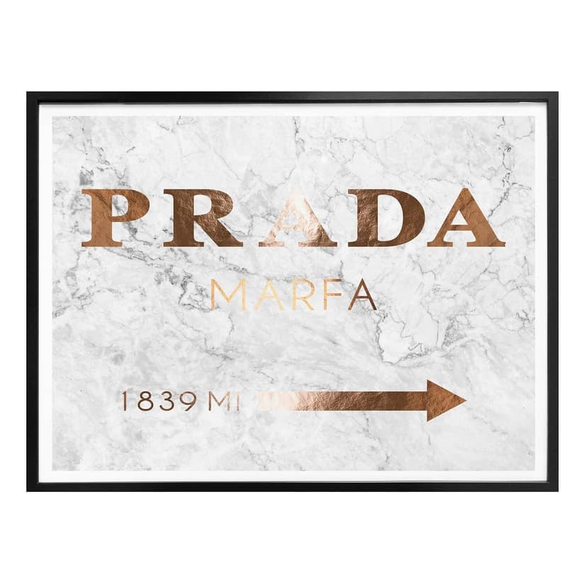 Poster effetto ramato – Prada Marfa