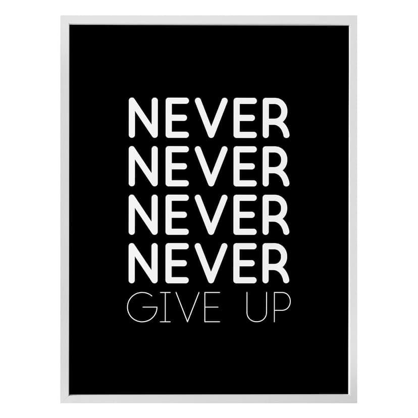 Poster - Never give up