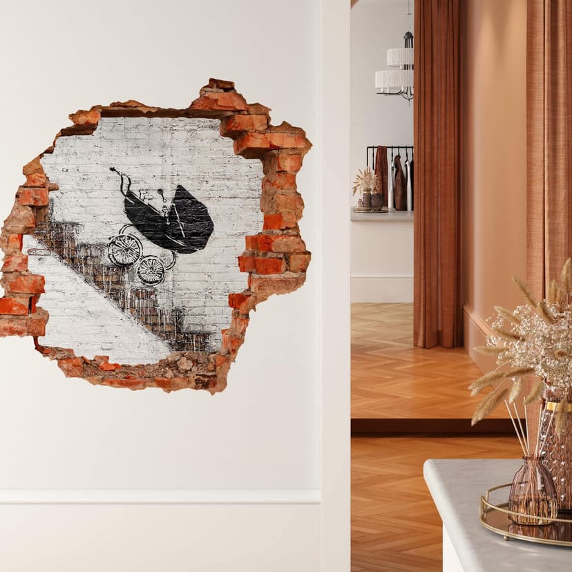 Adesivo 3D Banksy - Carrozzina