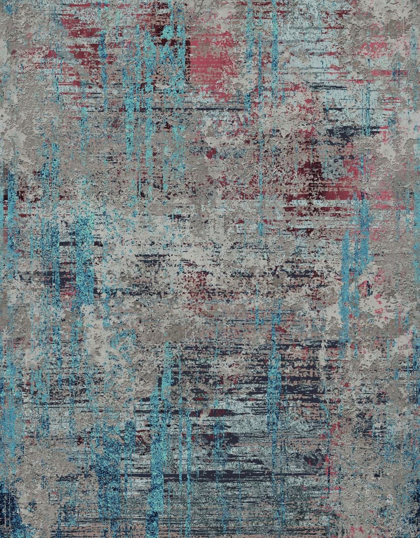 Fotomurale Urban used look in beige e blu con texture 3,4 x 2,65 m