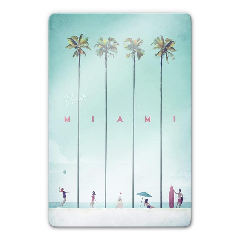 Glasbild Rivers - Miami