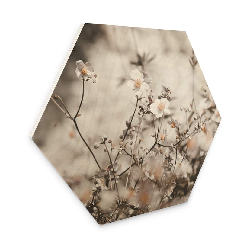Esagono in legno Annie - Fiori selvatici