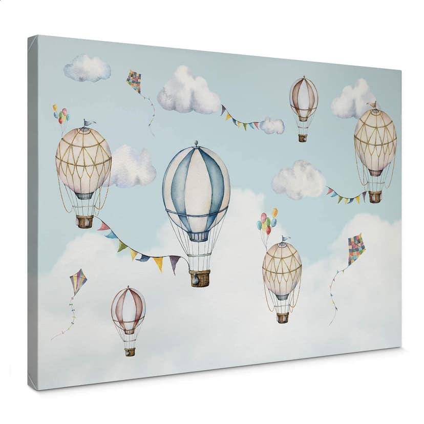 Stampa su tela Oliver Robins - Mongolfiere