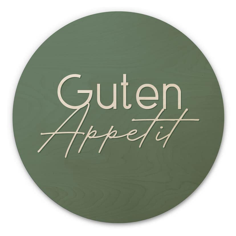 Holzbild Guten Appetit - Rund
