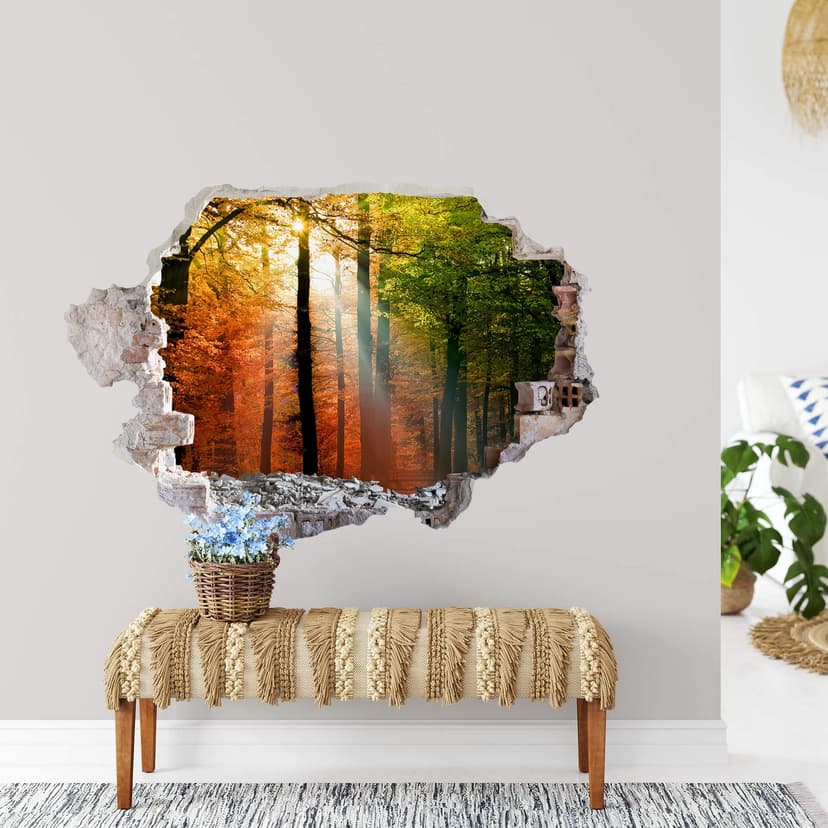 Adesivo murale 3D - Autunno dorato