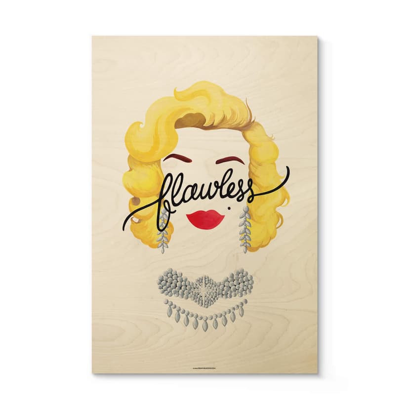Stampa su legno Tohmé - Flawless Marilyn