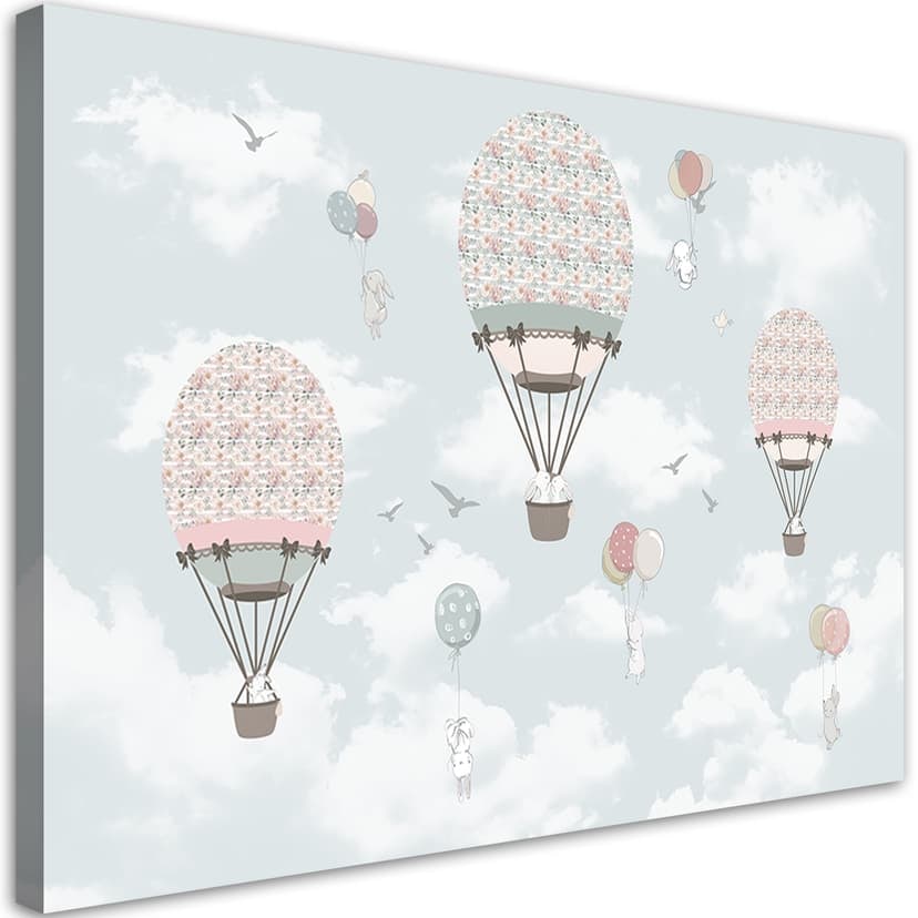 Stampe su tela, Animali colorati in palloncini, bambini