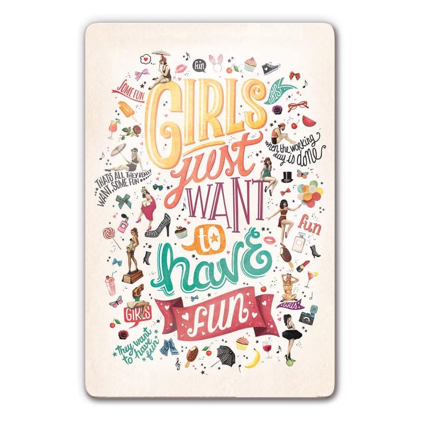 Stampa su vetro Tohmé - Girls just wann have fun