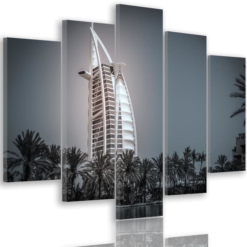 Stampa su tela 5 pezzi, Dubai Hotel