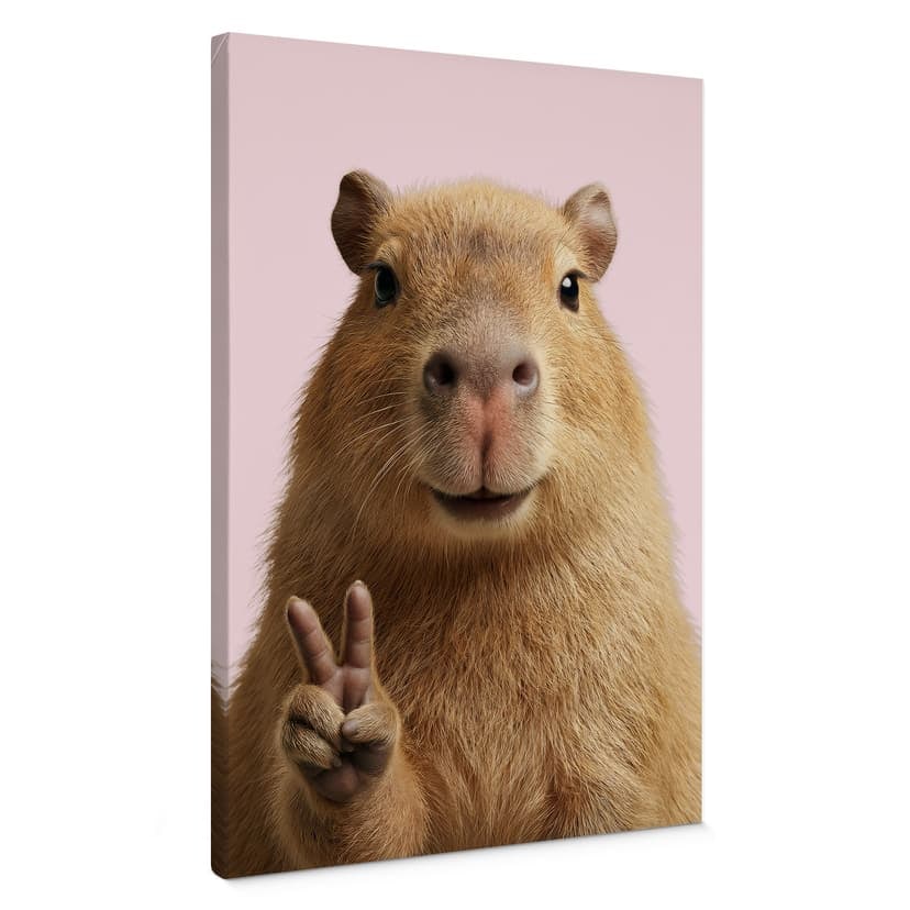 Stampe su tela Pace Capibara