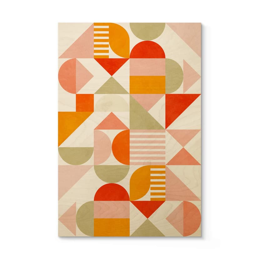 Stampa su legno Bré - Bauhaus Fun Pastel
