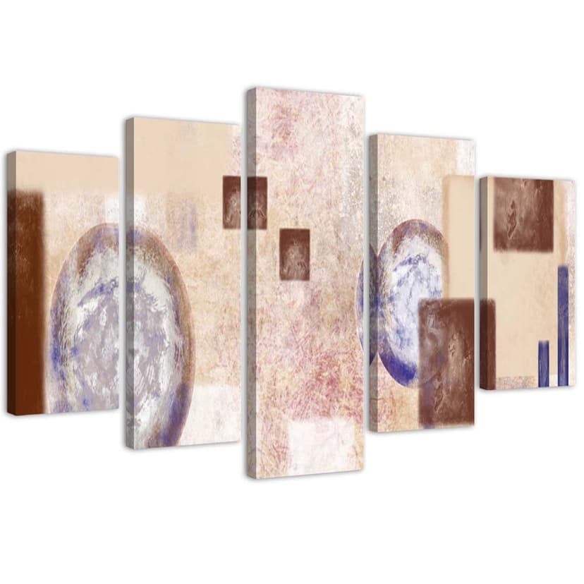 Stampa su tela 5 pezzi Cerchio astratto