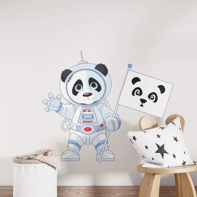 Adesivo murale - panda nello spazio