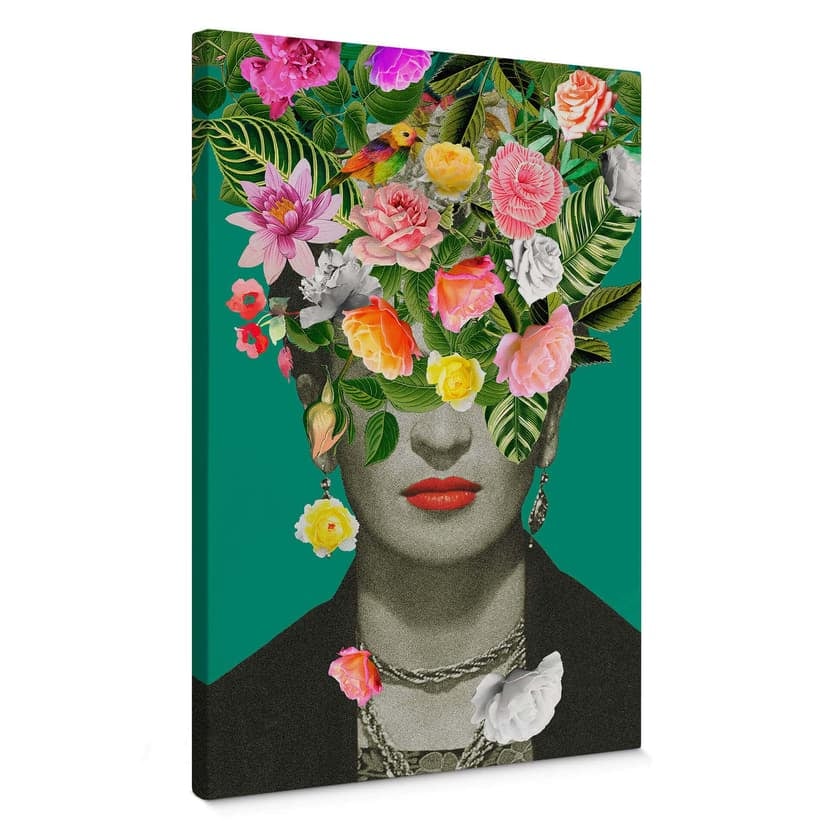 Stampa su tela Frida Floral Studio - Portrait Frida