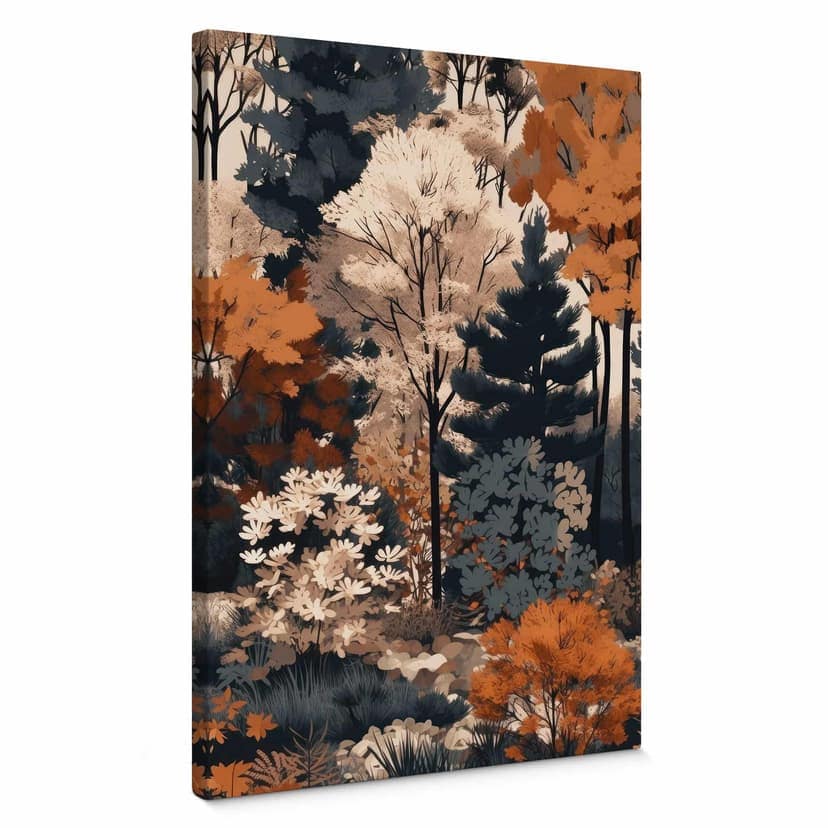 Stampa su tela La colorata foresta autunnale - Jaszke