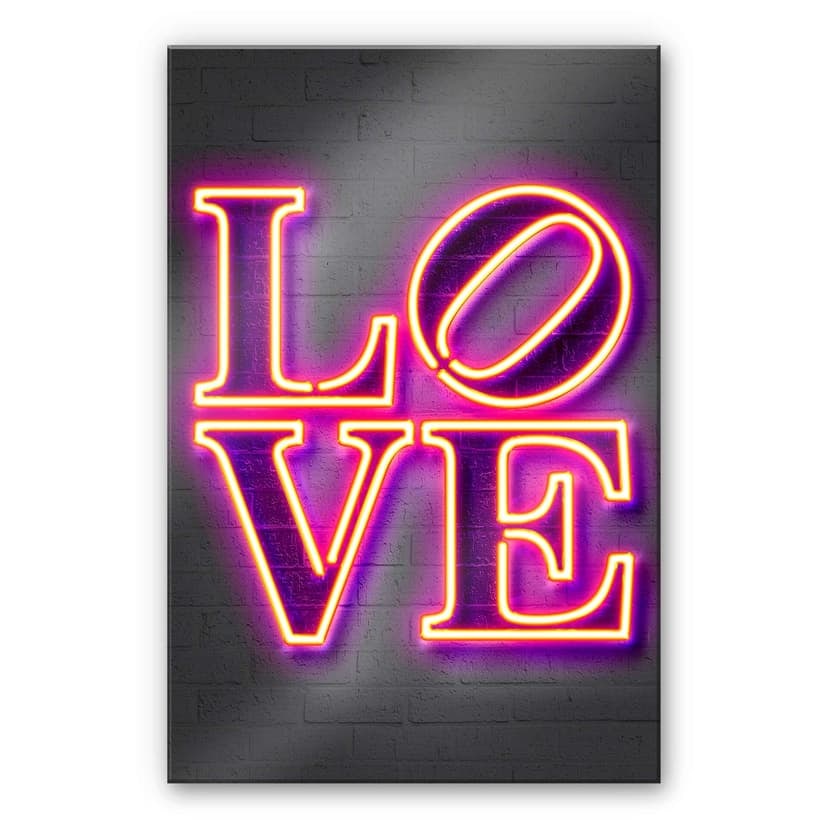 Stampa su vetro acrilico Mielu - Love