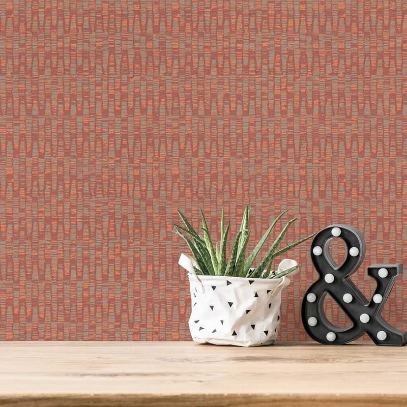 Carta da parati design moderno rosso arancio - Carta da parati in tessuto non tessuto fantasia cucina, sala da pranzo, corridoio