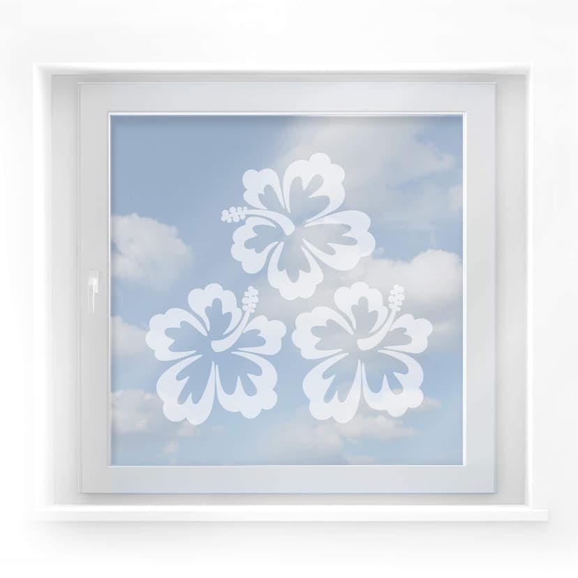Decoro per finestra - Fiori di ibisco