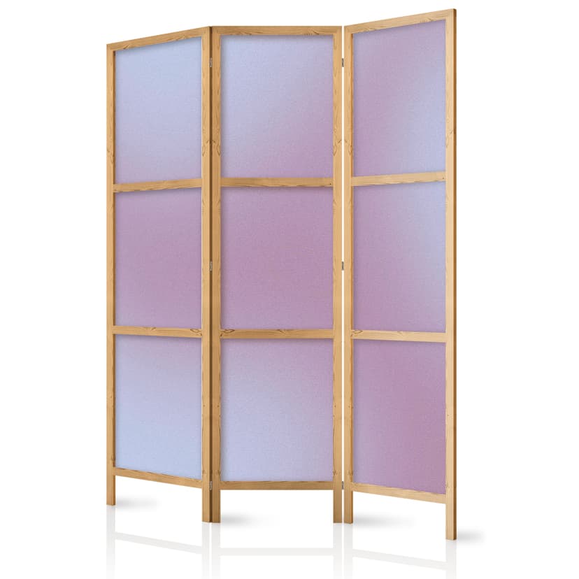 Japanischer Paravent Raumteiler - Complex Gradient in Nostalgic Colors, 3-teilig