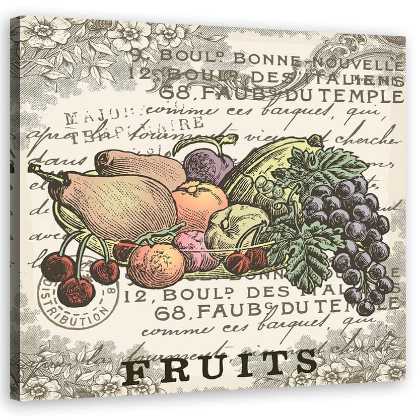 Stampe su tela, frutta d'annata