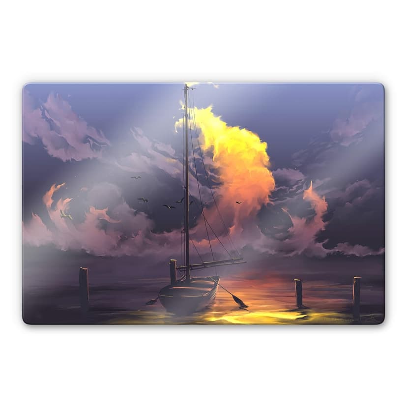 Glasbild aerroscape - Segelboot