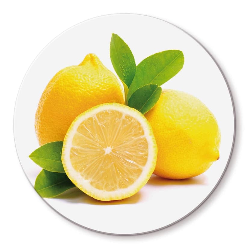 Stampa su vetro - Limoni - tondo