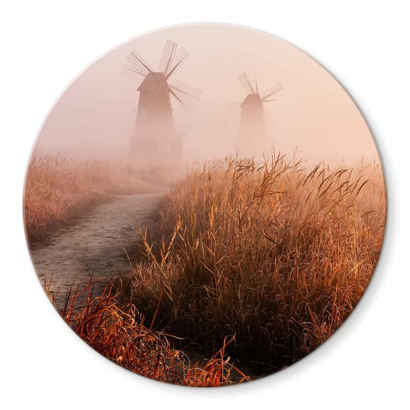 Stampa su vetro Eom - Nebbia - tondo