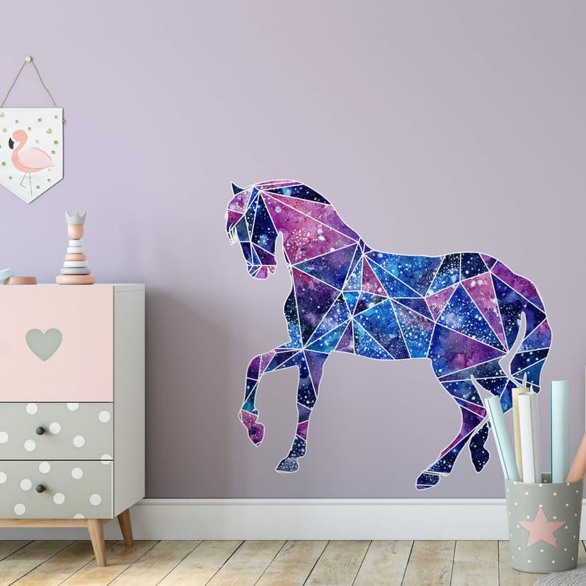 Adesivo murale Polygon - Cavallo