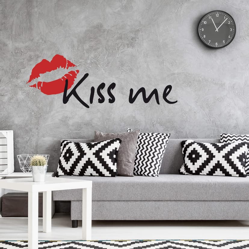 Adesivo murale - Kiss me (bicolore)