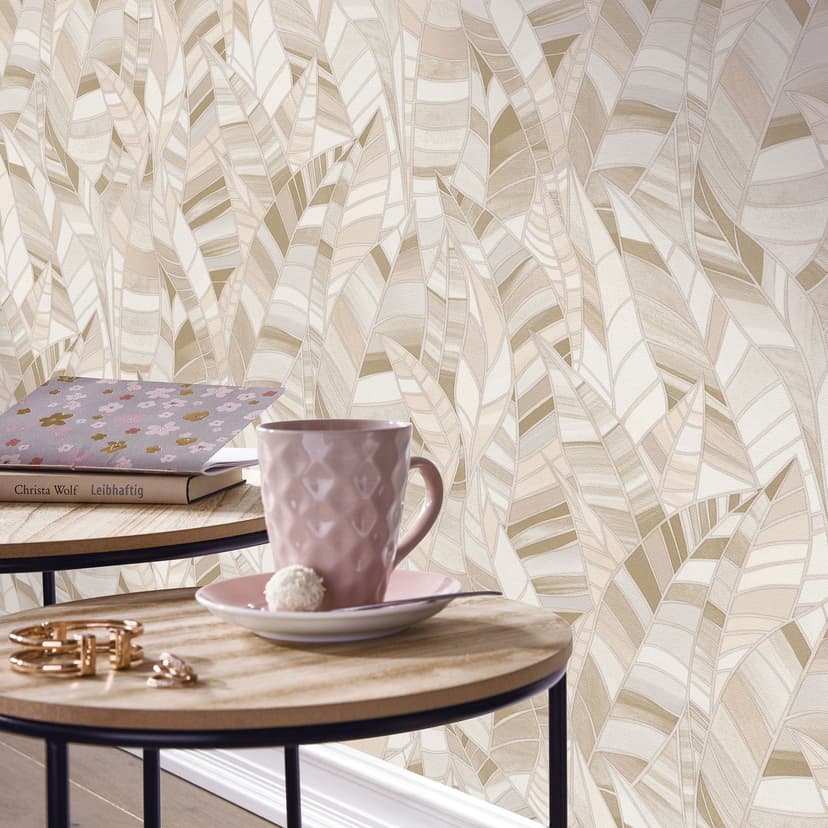 Carta da parati in tessuto non tessuto SERENADE Elle Decoration 4, beige