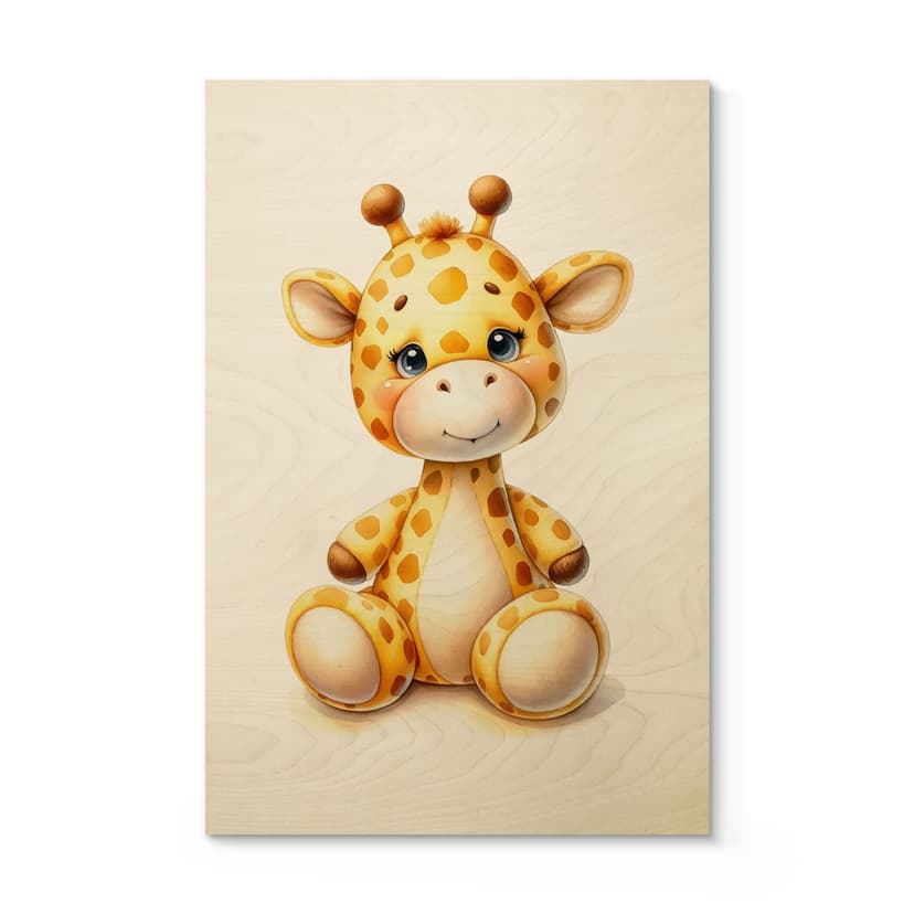 Stampa su legno Piccola giraffa - Magnusson