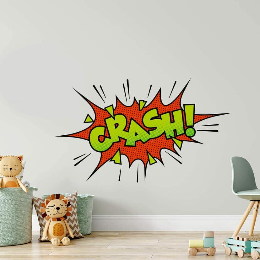 Adesivo murale - espressione di suono dei fumetti - CRASH