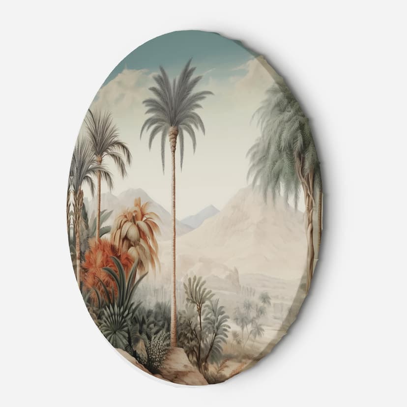 Immagine su tela rotonda Paesaggio tropicale