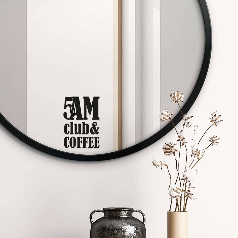 Adesivo per specchi, adesivo decorativo 5 am Club & Coffee