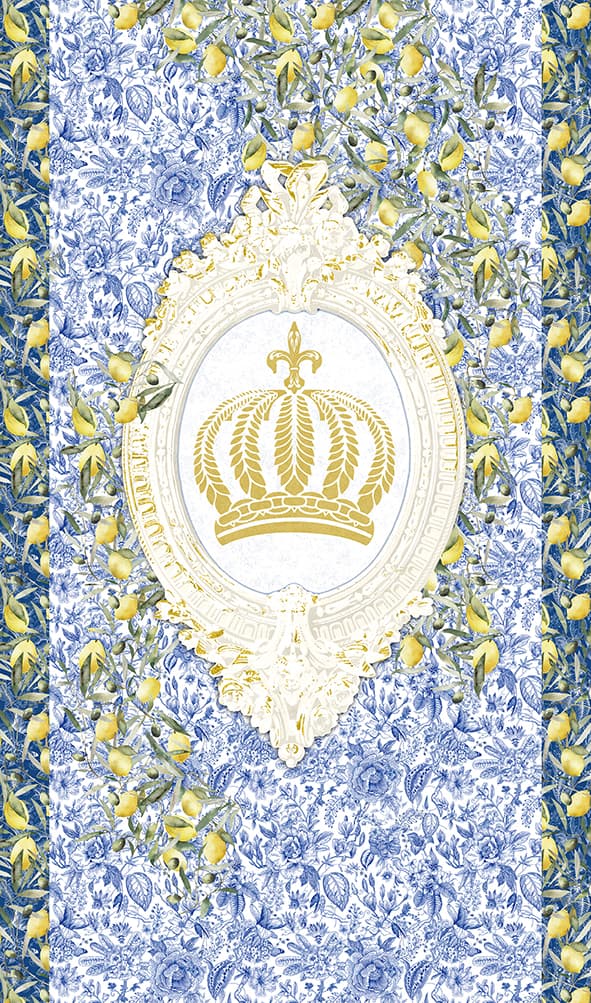 Fotomurale corona, limoni natura floreale opaco in bianco per il soggiorno 2,70 x 1,59m