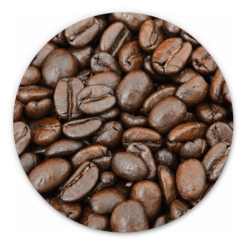 Alu-Dibond - Chicchi di caffè - tondo