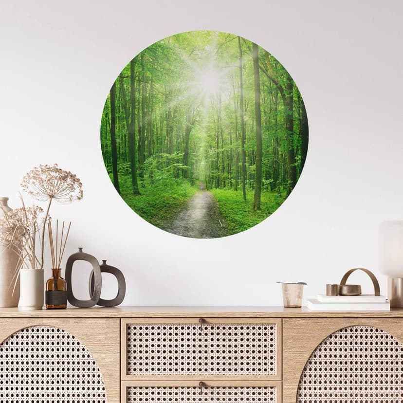 Adesivo tondo - Sunny Forest