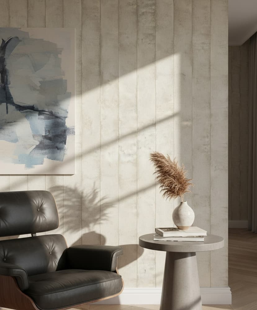 Carta da parati in tessuto non tessuto con texture moderna in beige