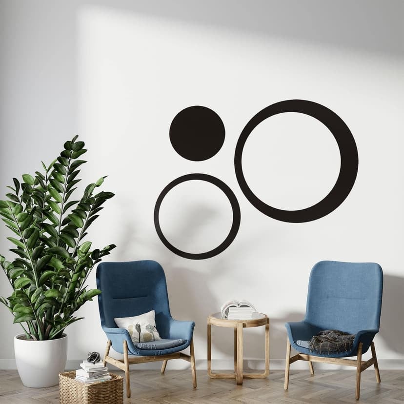 Adesivo murale - Un decoro rétro - Set cerchi