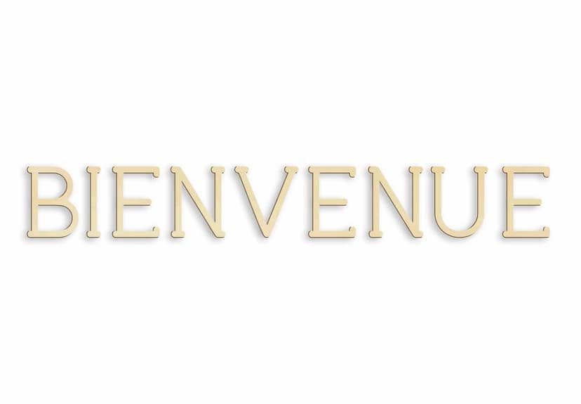 Scritta in legno - Bienvenue