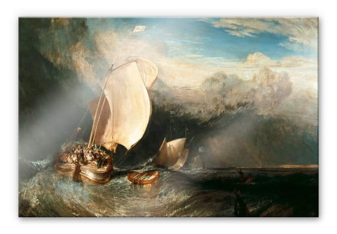 Stampa su vetro acrilico Turner - Pescatori in mare