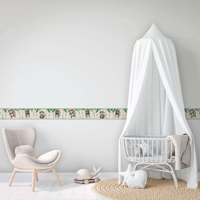 Carta da parati, tessuto non tessuto Pareti dei bambini bianco, verde, marrone