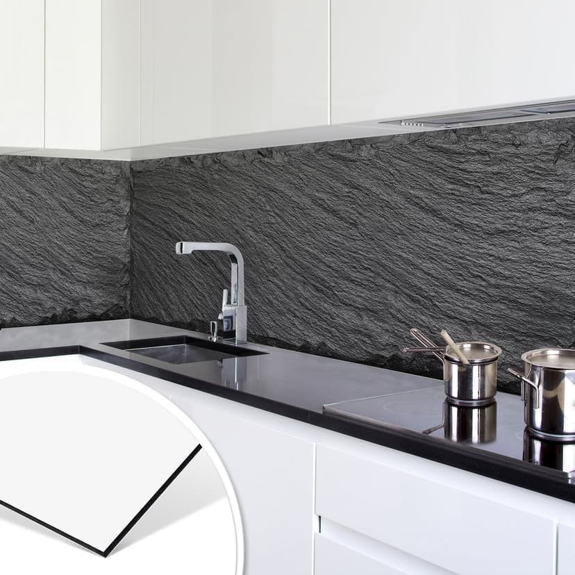 Rivestimento cucina - Alu-Dibond - Effetto Ardesia 02