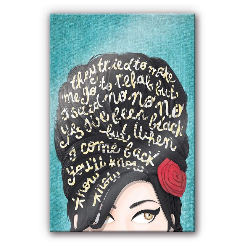 Stampa su vetro acrilico Tohmé - Amy Winehouse: Rehab