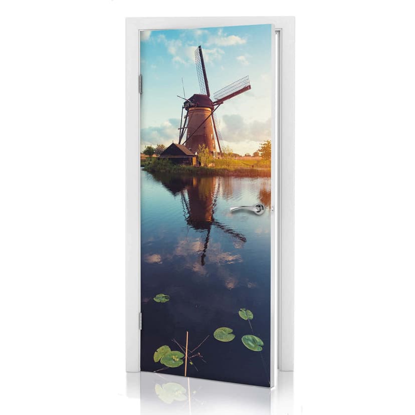 Adesivo per porta - Mulino olandese