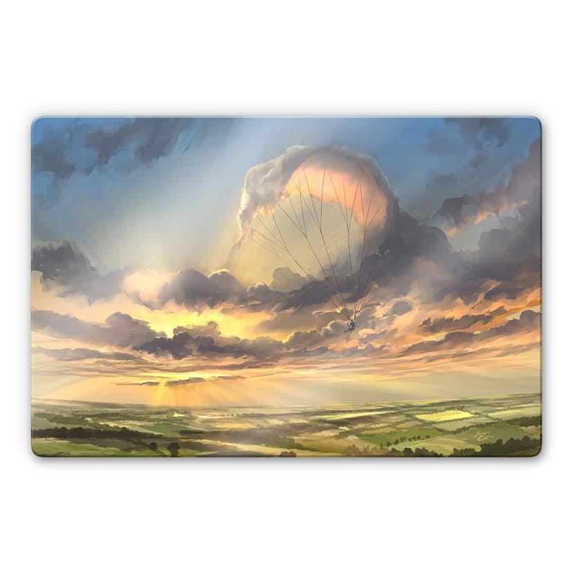 Glasbild aerroscape - Wolkenflug